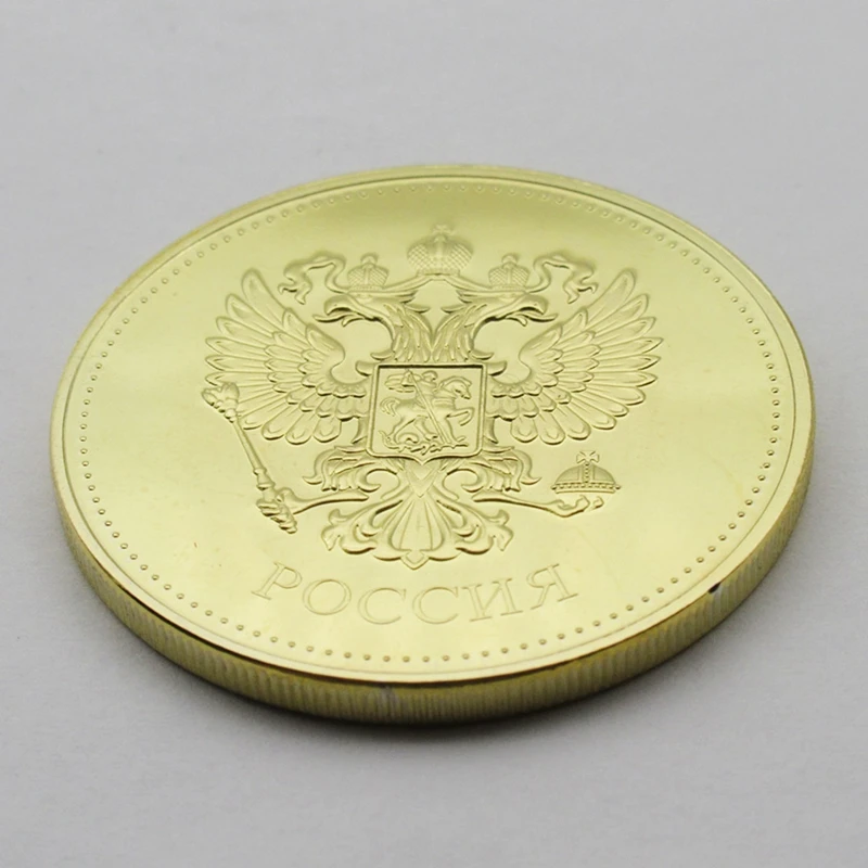 Русская монета с золотым покрытием Аврора Крузер русский СПб Ленин сувенир