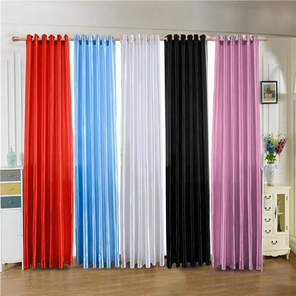 Оконные Занавески для спальни гостиной модные современные 2 шт 100X250 см сплошной