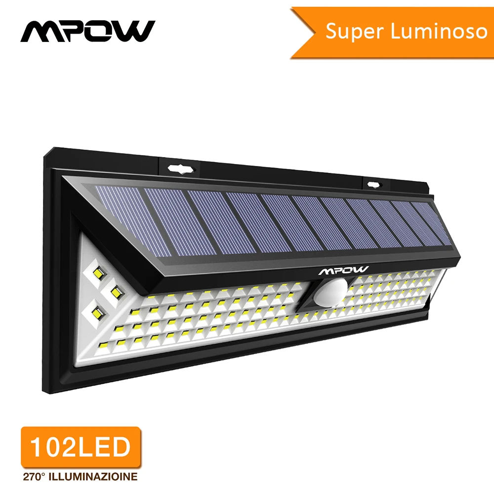 Mpow CD126 супер яркий 102 светодиодный светильник на солнечных батареях