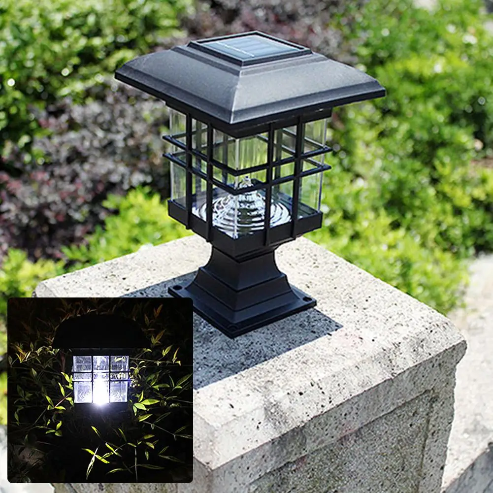 

Solar Powered LED Garden Yard Pillar Lamp Outdoor Decorative Auto On/Off Light