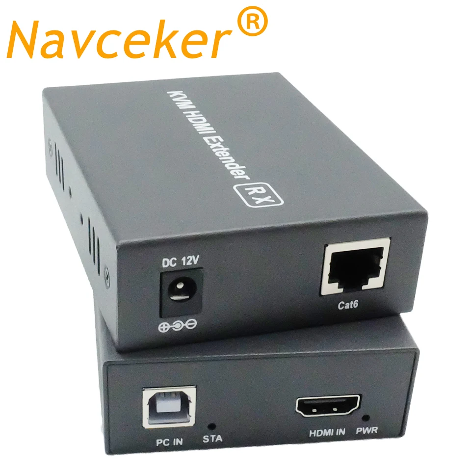 Удлинитель POC HDMI KVM RJ45 120m USB удлинитель по Cat5e Cat6 с поддержкой одного блока питания