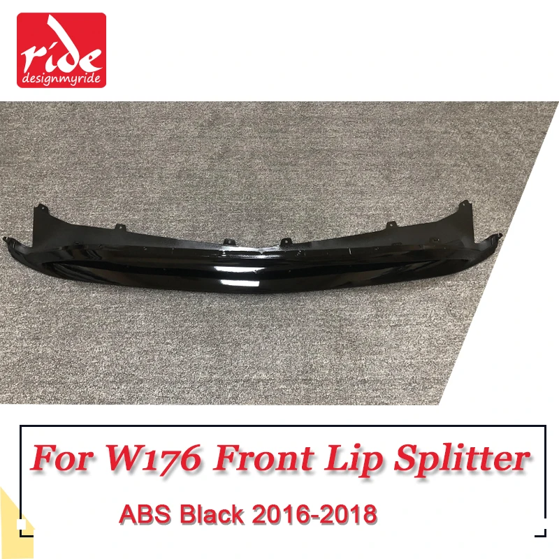 Для Mercedes A W176 Sports передний бампер сплиттеры Canards плавники Brows Aero ABS Глянец черный A45