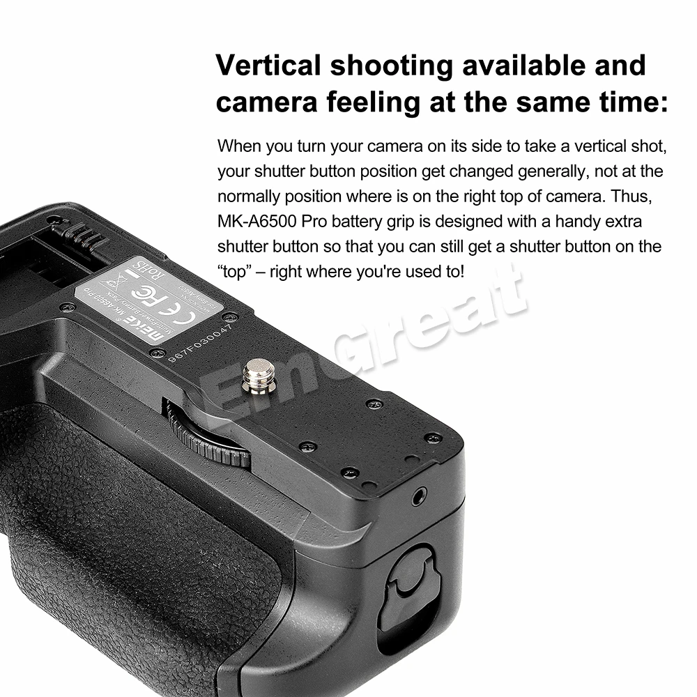 Рукоятка для аккумулятора Meike MK A6500 Pro Встроенный пульт дистанционного управления