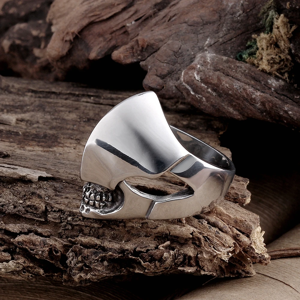 316L Нержавеющая сталь панк крутая гладкая маска для инопланетян шлем скелет