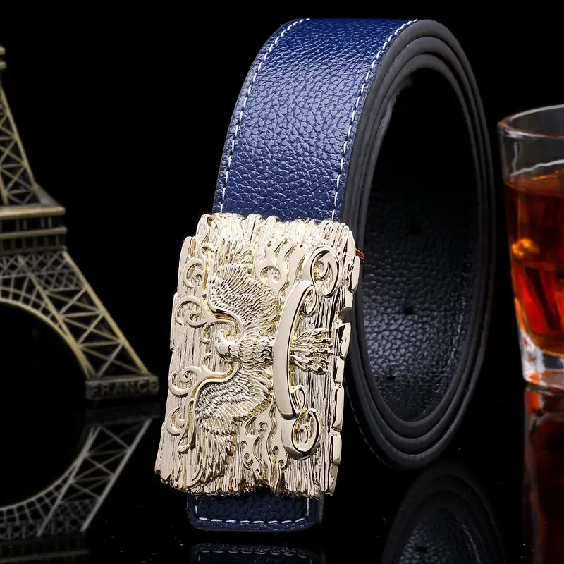 

Ремень мужской hawk vogue gold гладкая пряжка для ремня, 120 см