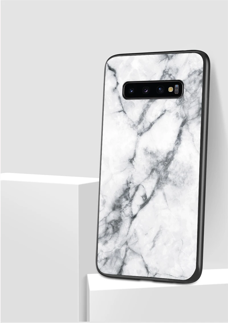 Для samsung Galaxy S10 5G чехол, мраморный узор, гладкая задняя крышка из закаленного стекла для samsung Note 10 plus Note10+ S10 Plus S10e