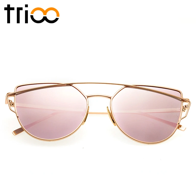 Солнечные очки TRIOO женские поляризационные зеркальные аксессуары кошачий глаз в