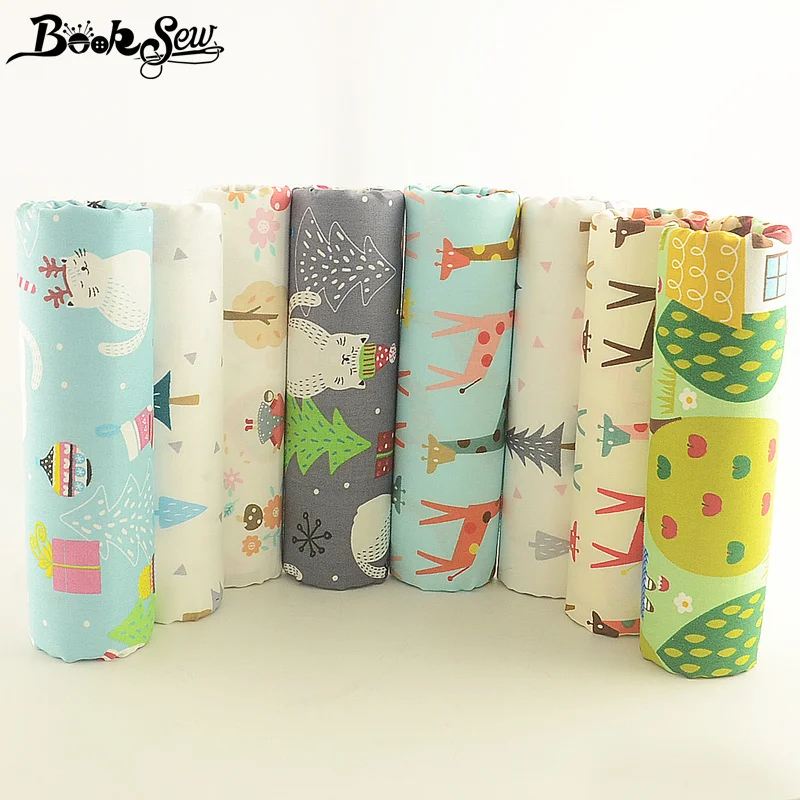 Стеганая Ткань Booksew 100% хлопок Twill 8 шт./лот 40x50 см ткань для скрапбукинга материал