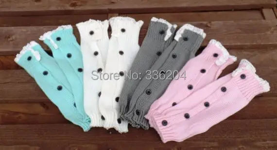 Аксессуары для девочек Вязаные кружевные гетры с отделкой чулки Топпер ботинок