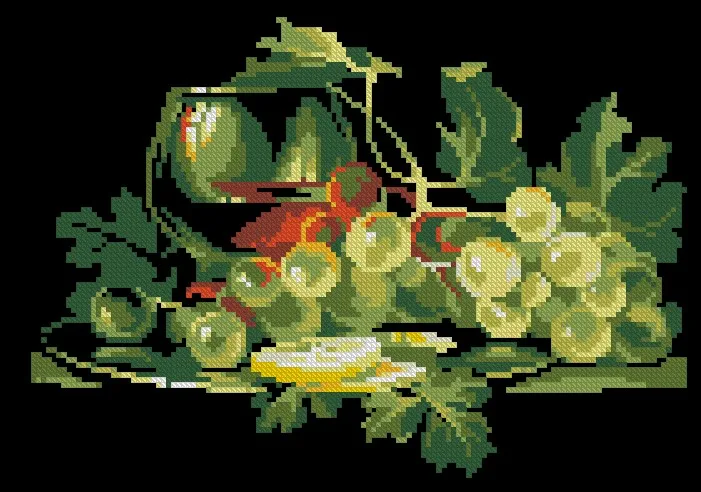 

Needlework 11CT 14CT Cross Stitch, DIY Count Cross Stitch, Embroidery Set, Luminous grapes