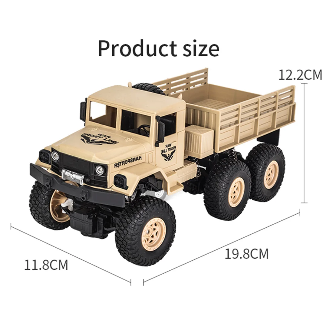 1:18 2 4G 10 км/ч RC военный грузовик шестиколесный игрушка с дистанционным
