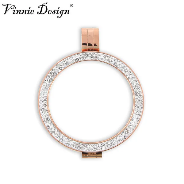 Ювелирные изделия Vinnie Design Большая подвеска 35 мм с двойными кристаллами держатель