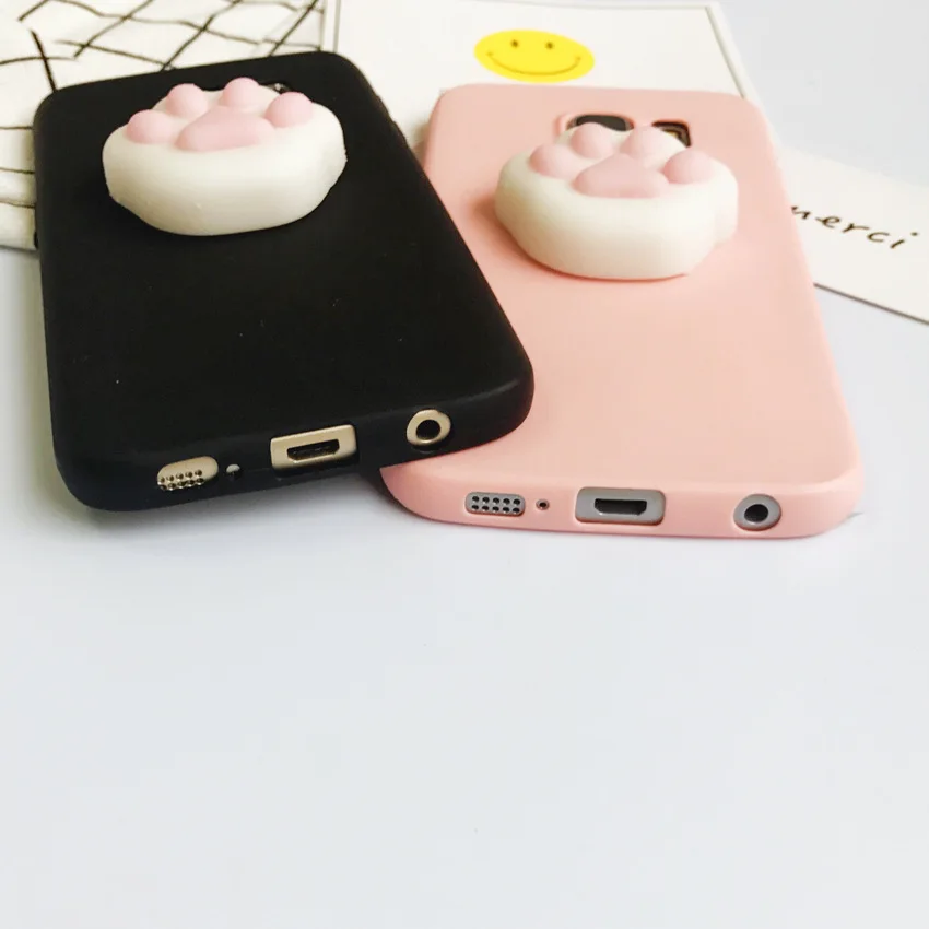 Милый 3d-силикон мягкими кошачий глаз мягкий чехол для телефона samsung A3 A5 A7 J3 J5 J7 max