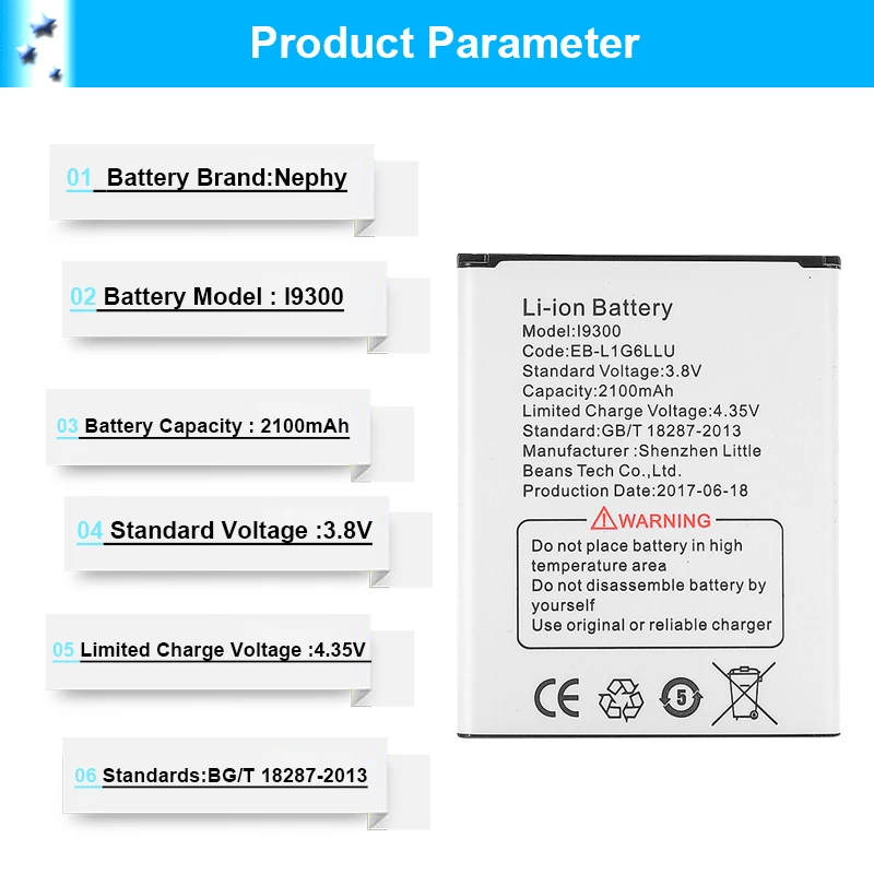 Новый оригинальный аккумулятор Nephy для Samsung Galaxy SIII S3 i9300 I9301I i9300i Grand Neo i9128 i9128V i9168i
