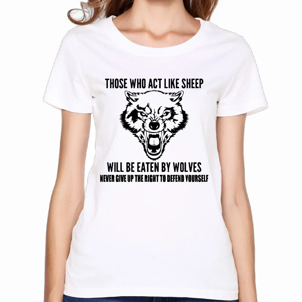 2017 Будет Съеден Волками Печати Женщин Премиум Хлопок Тройник Рождество в Стиле