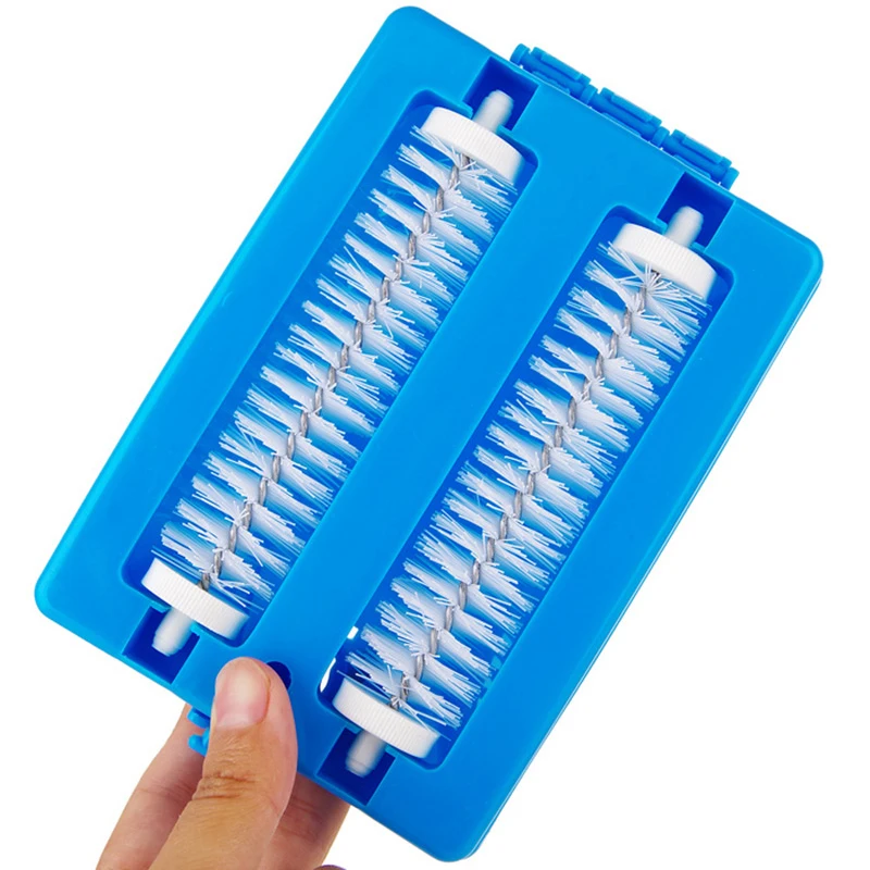 

Random Double Brush Head Handheld Carpet Table Brush Plastic Sweeper Crumb Dirt Cleaner Roller Tool Home Cleaning Accessaries