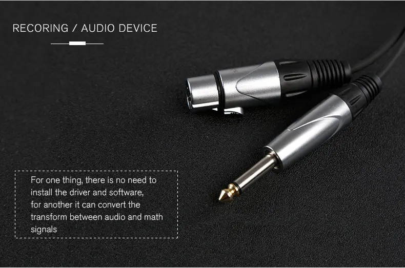 Soundking позолоченный 6,35 XLR(F) к USB конвертер записи/воспроизведения может записывать и воспроизводить аудио сигнал идет через XLR и USB к PC C61
