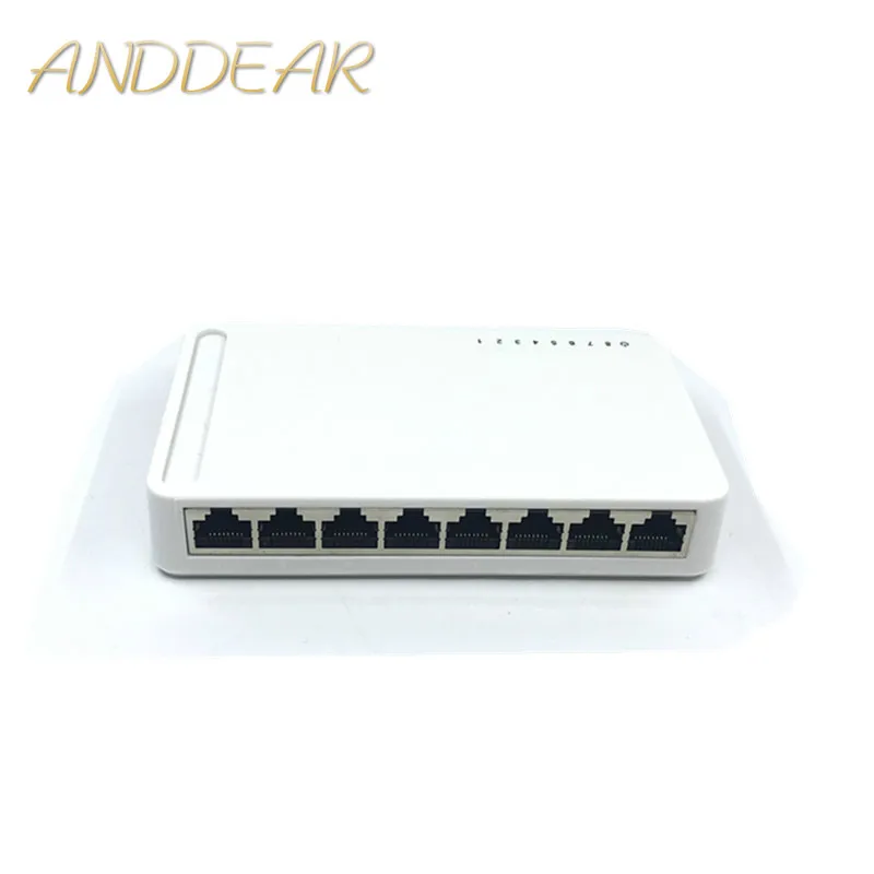 OEM новая модель 8 портов гигабитный коммутатор Настольный RJ45 Ethernet 10/100/1000 Мбит/с Lan