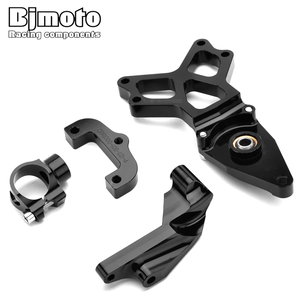 

BJMOTO For HONDA CBR1000 2008-2014 CNC Aluminum Adjustable Steering Stabilize Damper Bracket Mount Support Kit