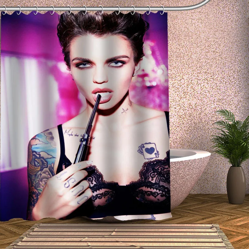 Занавеска для душа Ruby Rose экологически чистая Современная занавеска ванной из