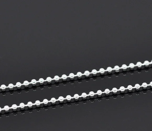

8SEASONS 10M silver-color Ball Chains Findings 1.5mm Dia. (B13961)