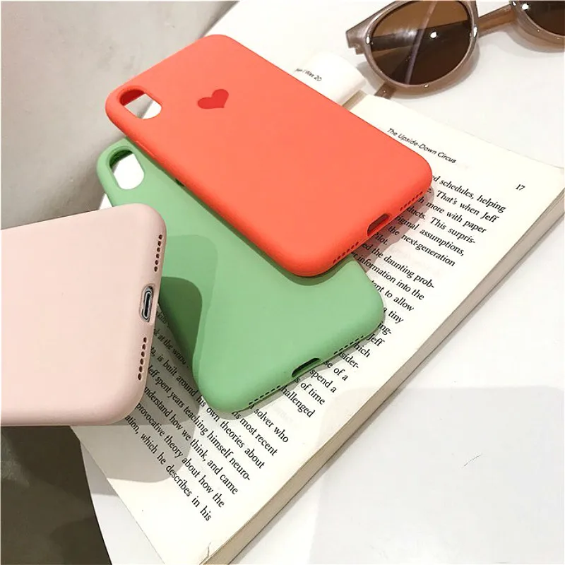 Сплошной цвет жидкостный Мягкий силиконовый чехол для телефона iPhone 11 X XS Max XR 6 6S 7 8