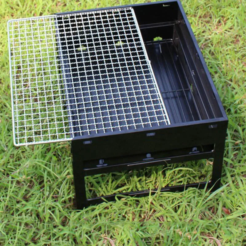 1 Набор стальных наружных складных решеток для барбекю переносных бытовых