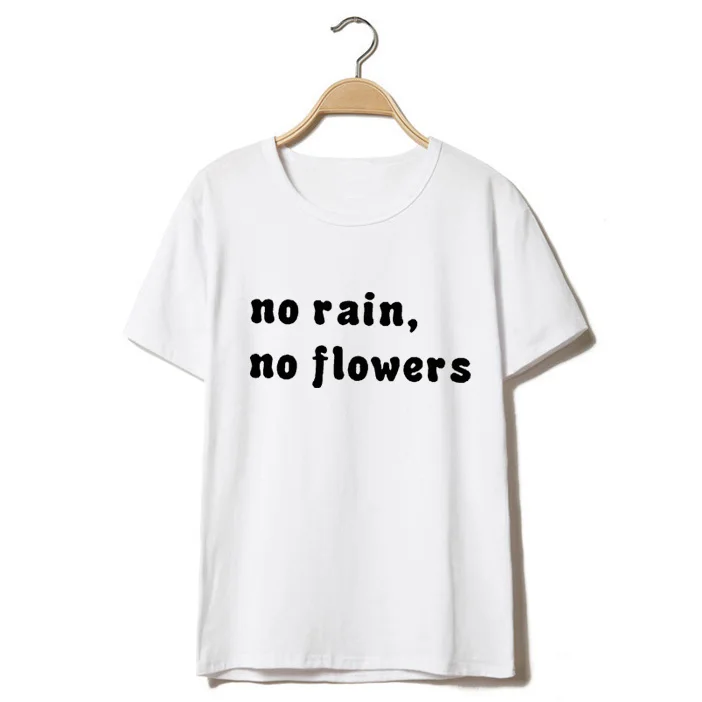 Футболка без дождя цветов Женская забавная футболка с графическим рисунком