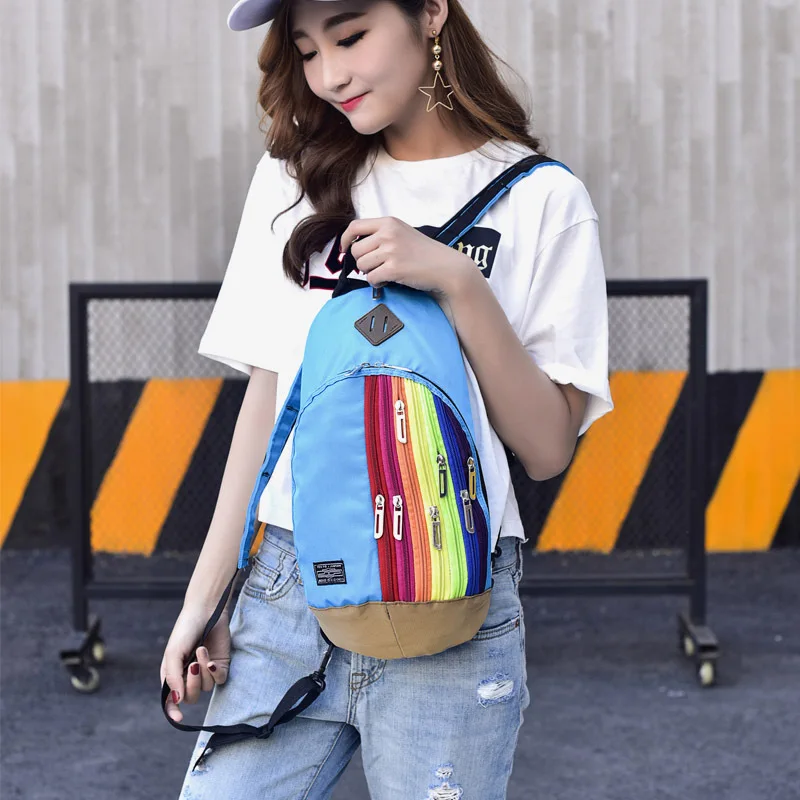 Новая Радужная Crossbody груди мешок корейской моды дети Для женщин Сумки Посланник