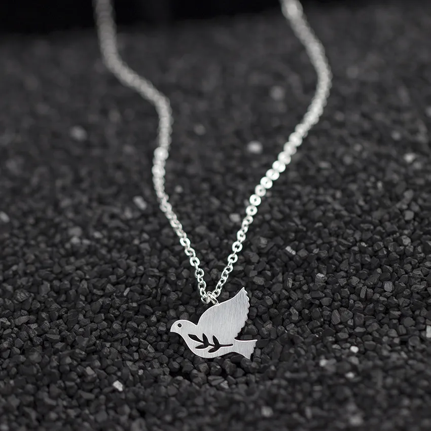 Оптовая продажа 10 шт./лот ювелирные изделия птица из нержавеющей стали мирный