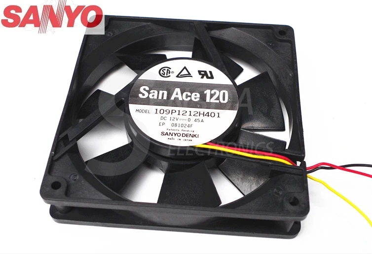 Вентилятор охлаждения для Sanyo 12025 109P1212H401 12V 0.45A для Sun сервера, осевой кулер Вентилятор охлаждения для Sanyo 12025 109P1212H401 12V 0.45A для Sun сервера, осевой кулер