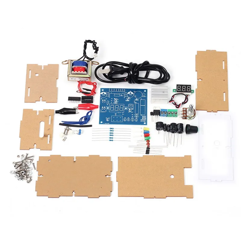 DIY Kit LM317 Регулируемое напряжение 220 В до 1,25 в-14,5 в понижающий модуль питания печатная плата DIY Электронный с оболочкой