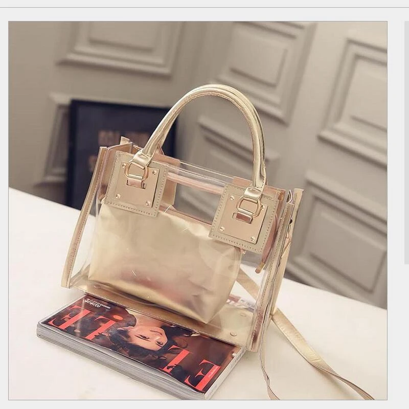 2016 Мухерес Bolso Marca Famosa де Moda Mujer Прозрачные Grandes Bolsos Hombro Пляжная сумка Embrague JJ156|bag