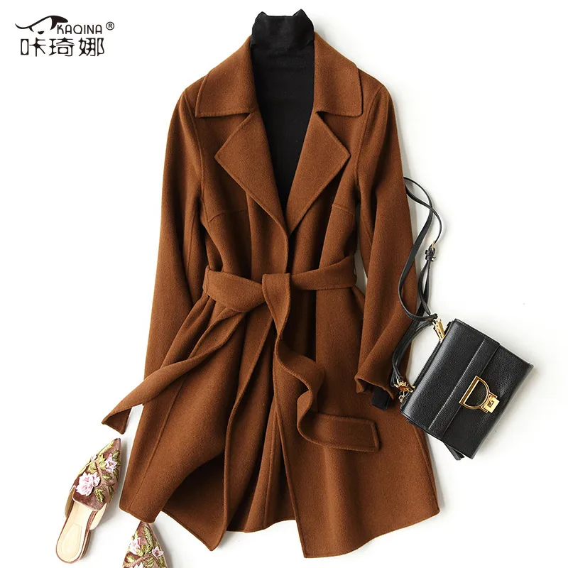 Реальный Шерстяное пальто женский пиджак Женская на весенний сезон 2021 уличная