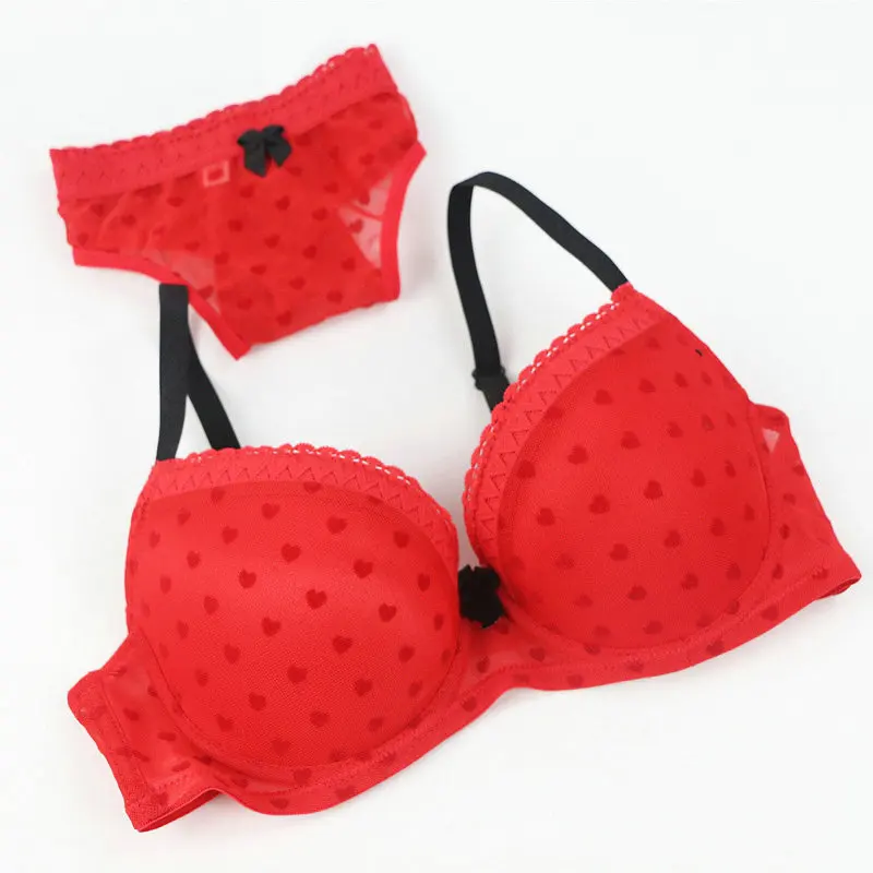 Girls Sexy Lace Solid Lingerie Gather Adjusted-straps Bra Sets 3 Pcs/Lots Sexy Thong lady push up bra set