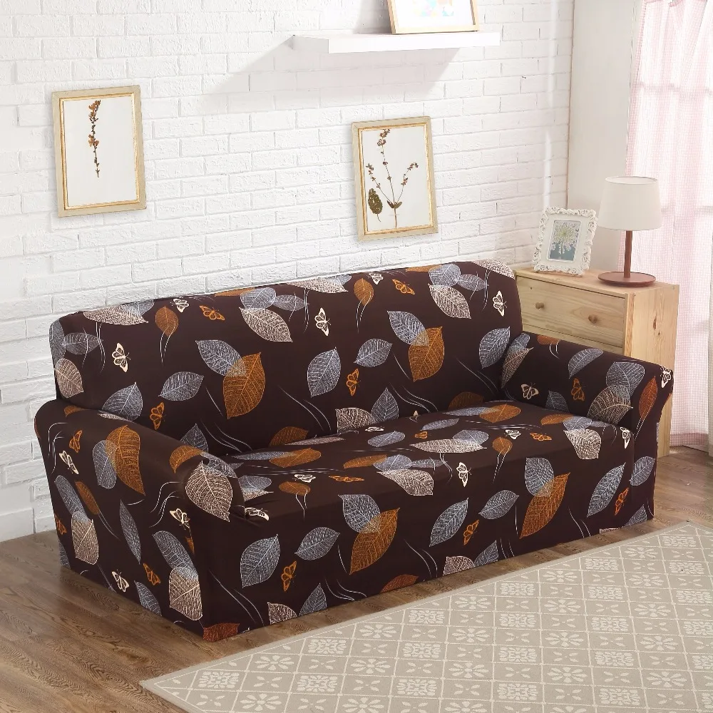 Геометрический Цветочный Принт Стрейч чехлы из спандекса для диванов съемный