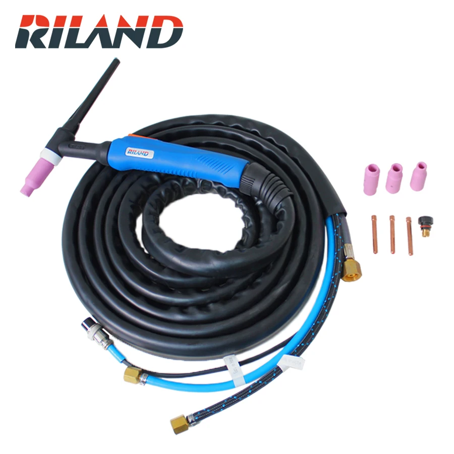 

RILAND WP18 TIG Torch TIG18 Argon Welding Torch 4 meters 13ft Water Cooled torch for 180A-220A TIG Welding Machine
