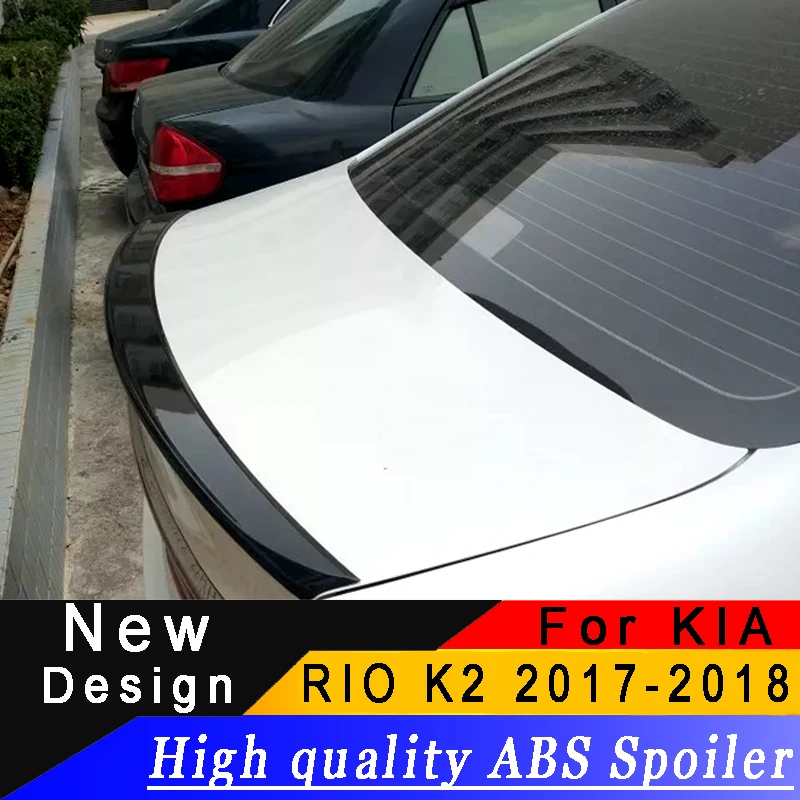 Для Kia Rio K2 спойлер высокого качества ABS заднего крыла праймер или любой цвет задний спойлер для KIA Rio k2