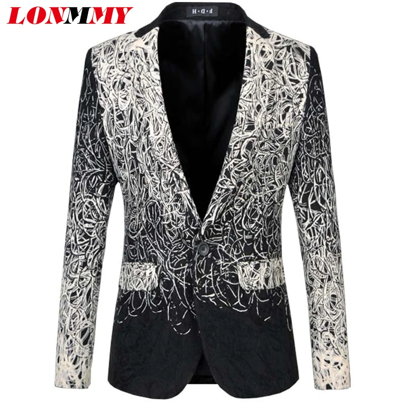 LONMMY M 6XL блейзеры и куртки Мужская брендовая одежда деловой мужской блейзер