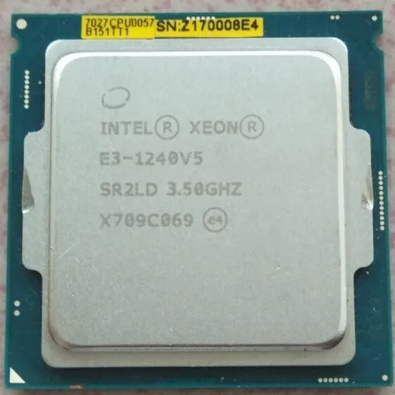 Процессор Intel Xeon E3 1240 V5 3 5 ГГц четырехъядерный процессор 1151 land FC LGA Настольный 1240V5