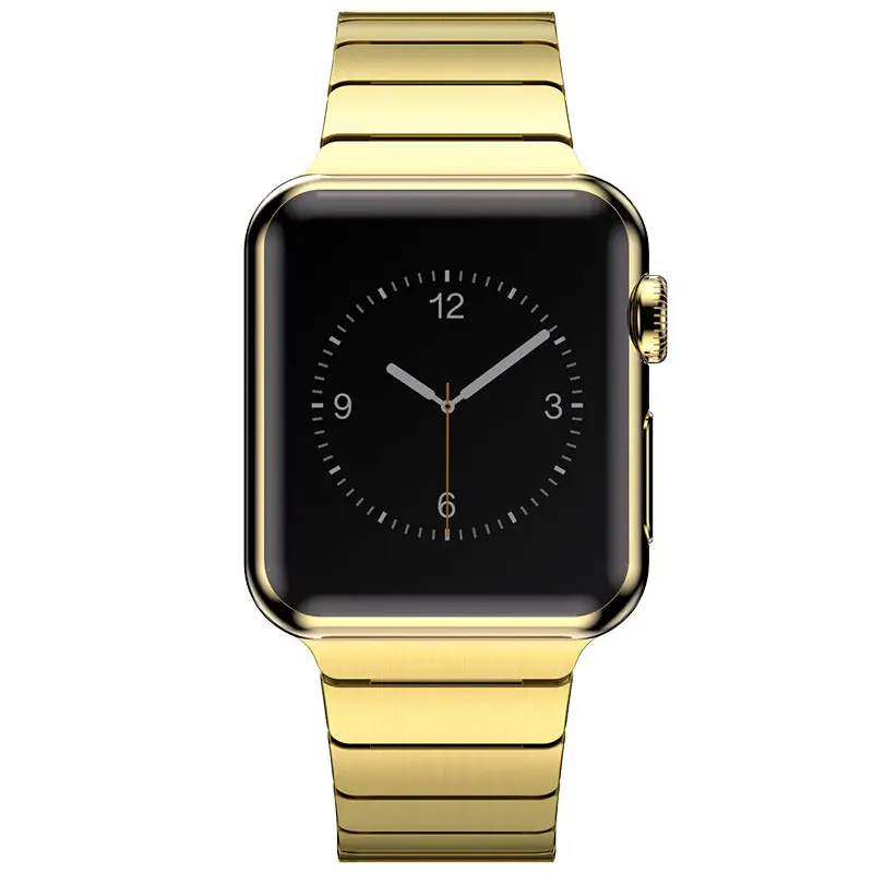 Защитный чехол + звеньевой браслет из нержавеющей стали для Apple Watch Series 3 2 ремешок