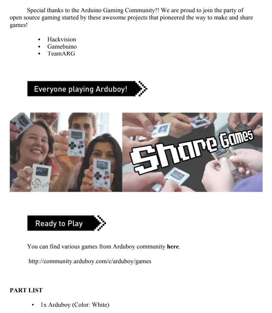1 шт. х Arduboy игровой комплект ретро-игры с открытым исходным кодом обучение программированию с ATmega32u4 MCU