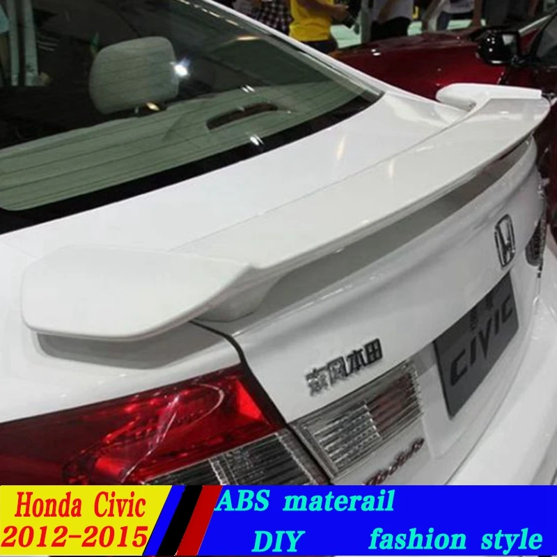 Используется для honda civic спойлер 2012 2015 со светом высокого качества ABS Материал