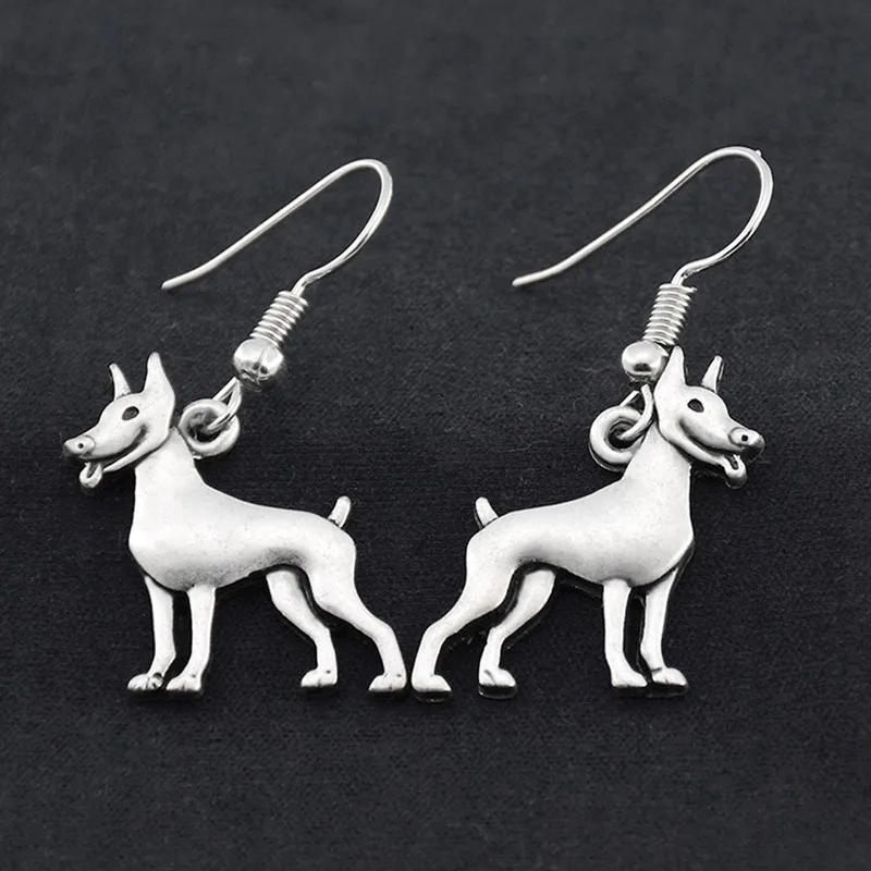 

Vintage Doberman Long Dangle Earring Bohomian Brincos Dog Big Earings Fashion Jewelry Drop Earrings For Women Pendientes