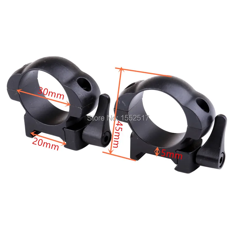 Стальные кольца ткача 30 мм низкопрофильный Черный Матовый верхний кронштейн|weaver