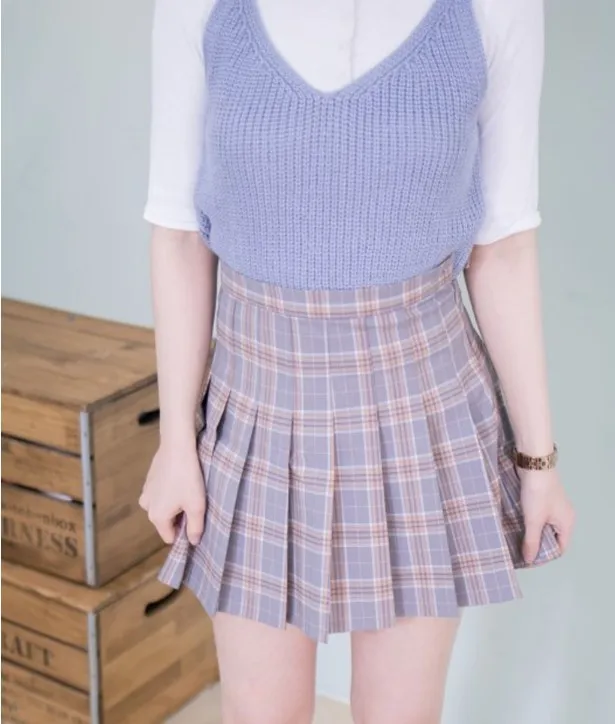 2017 осенне-зимняя плиссированная Асимметричная юбка для девочек школьницы