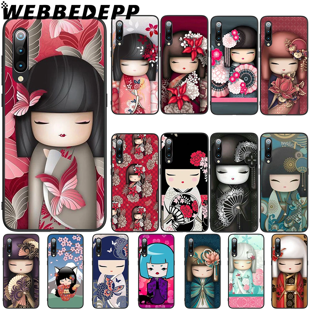 WEBBEDEPP kawaii японская кукла Kokeshi мягкий чехол из ТПУ для Xiaomi Mi 6 8 A2 Lite 9 Pro A1 Mix 2s Max 3 F1