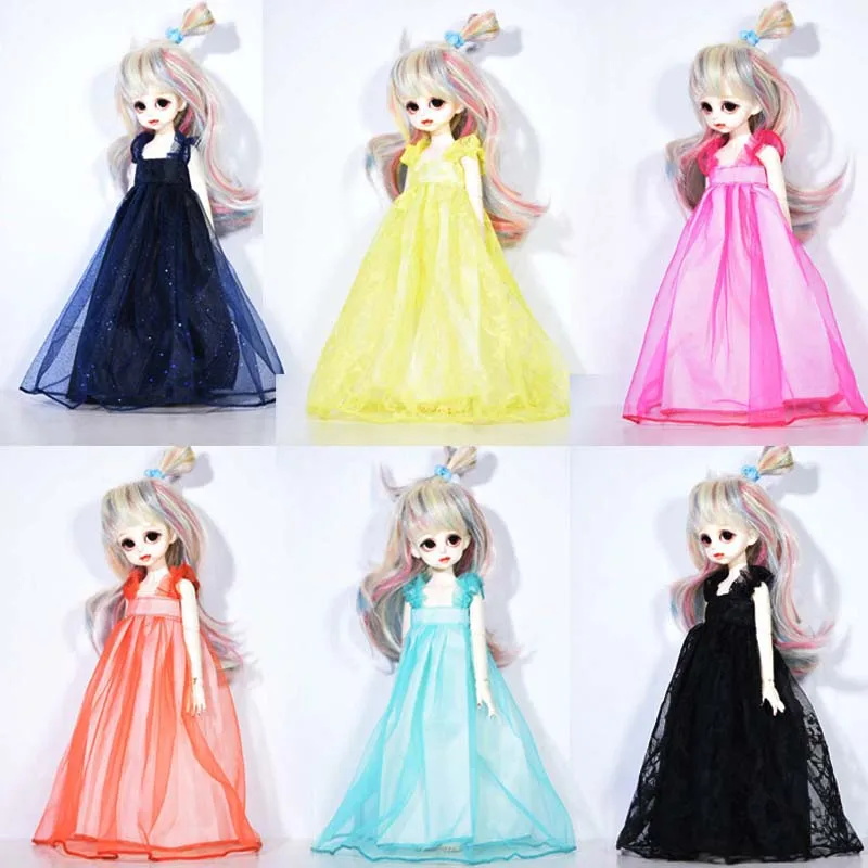 Bjd кукла кружевное платье многоцветный вечернее для 1/6 1/4 sd bjd blyth одежда куклы