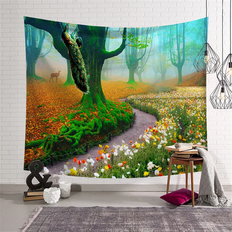 Гобелен настенный tapiz pared Tela Psychedelic Toalla Мандала Wandkleed Tenture Мураль Tissus Настенный Ковер Duvar Halisi