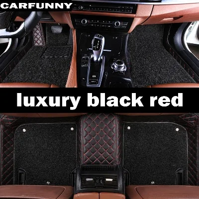 luxury black red "Пользовательские подходящие автомобильные коврики для Mercedes Benz W164 W166 ML GLE ML350 ML400 ML500 GLE300 GLE320 GLE400 GLE450 лайнер - Название цвета: luxury black red